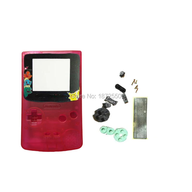 5 шт./лот чехол для игрового корпуса ярко розового цвета GameBoyColor Jiggly пышные линзы