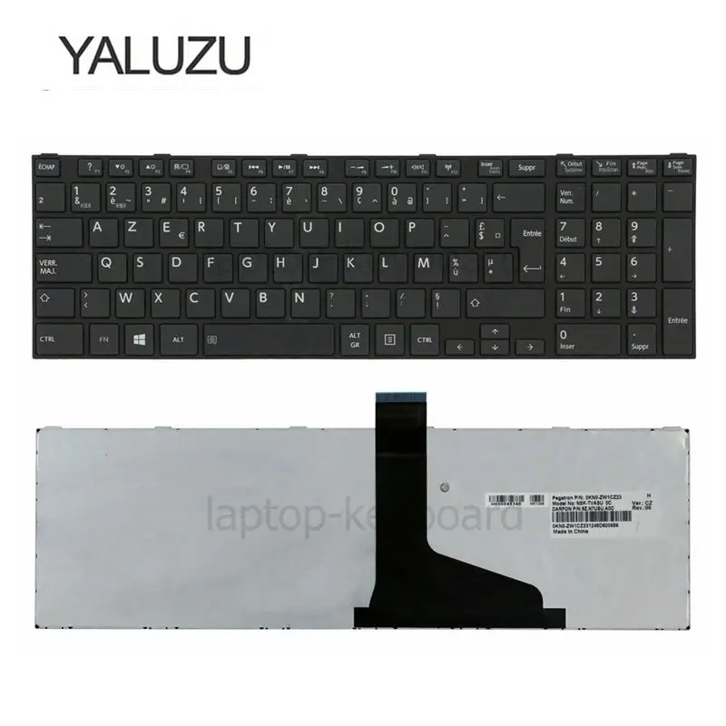 YALUZU Французская клавиатура для ноутбука TOSHIBA SATELLITE C850 C855D C850D C855 C870 C870D C875 C875D L875 L875D AZERTY FR