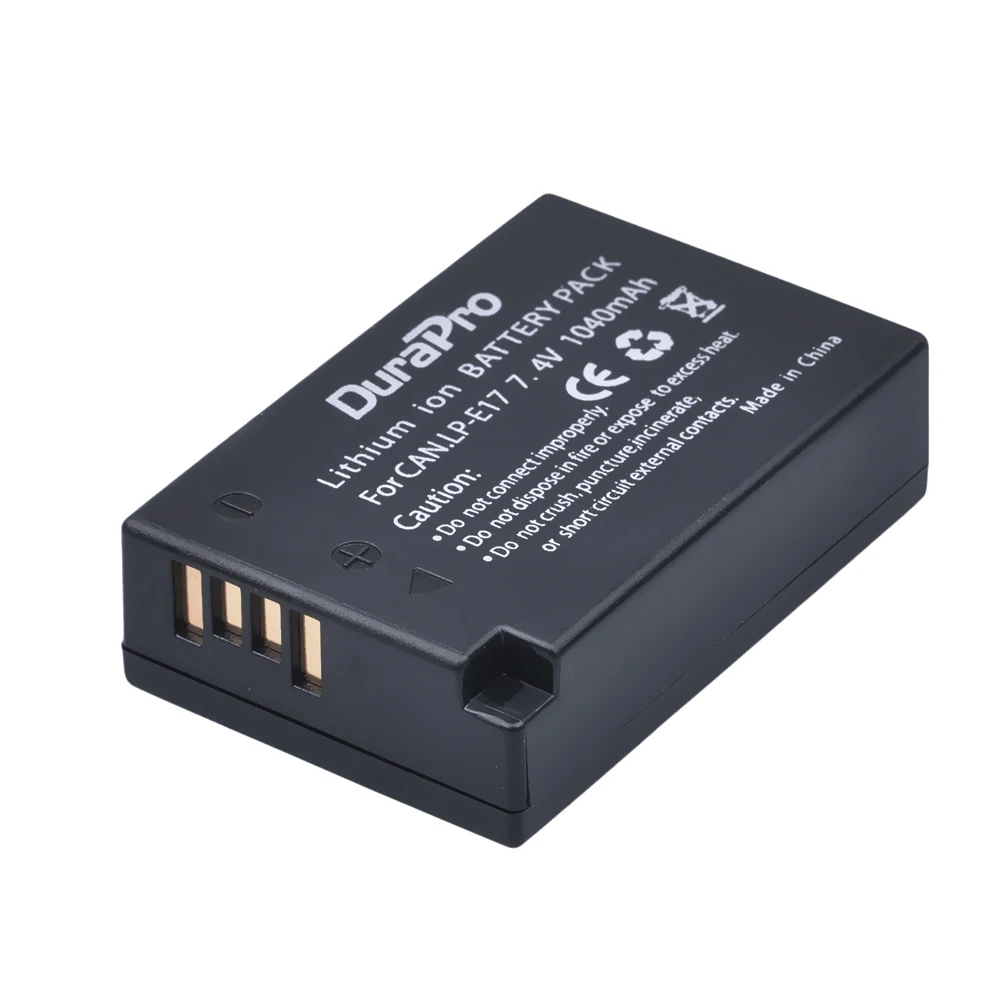 DuraPro 2 шт. 7,4 в 1040 мАч LP-E17 LPE17 LP E17 батарея+ USB двойное зарядное устройство для canon EOS Rebel T6i 750D T6s 760D M3 8000D Kiss X8i