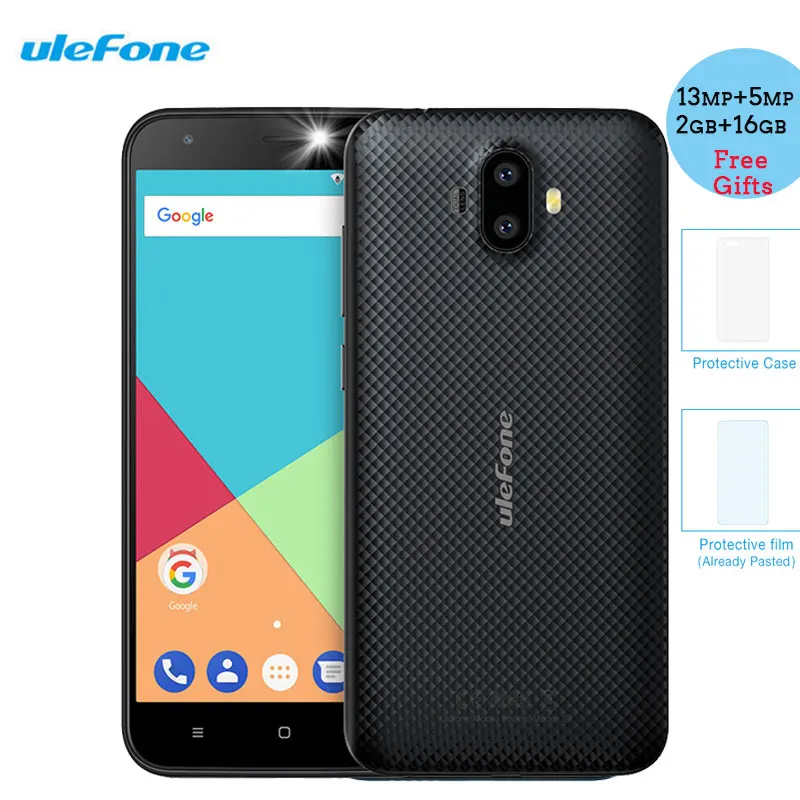 Ulefone S7 Pro 5 Inch Smartphone Dual Rear Cameras 13MP 2GB RAM 16GB ROM Android 7