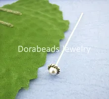 DoreenBeads 30PCs Tibetan Silver 3D Hat Head Pin 55mm (B00404), yiwu