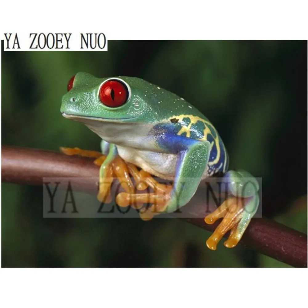 YA ZOOEY NUO вышивка бисером, животное лягушки DIY Алмазная картина вышивка крестиком животные лягушки шаблон полная мозаика домашний декор K1259