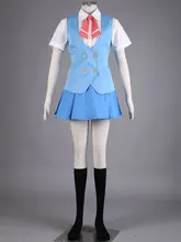 font b Anime b font Acchi Kocchi Miniwa Tsumiki White Blue School uniform dress font