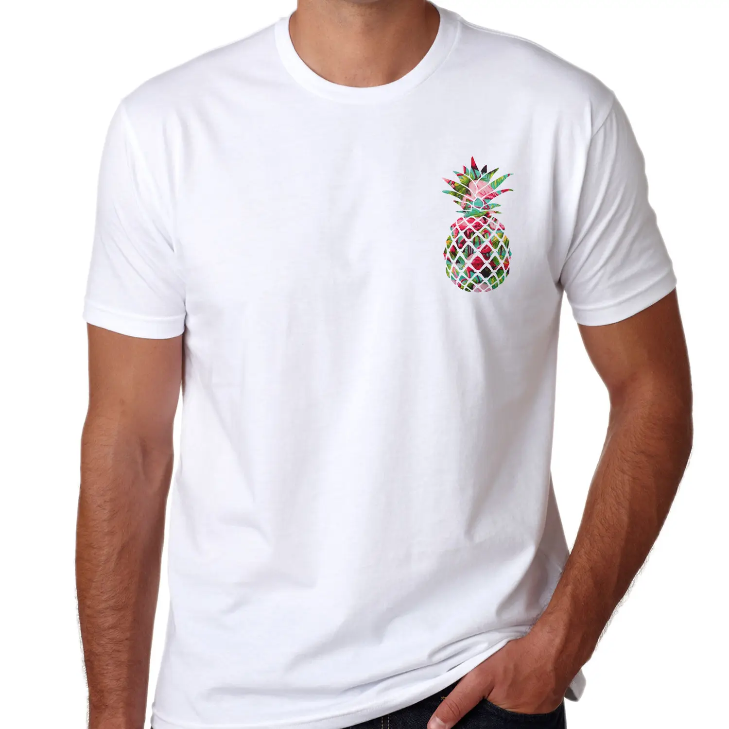 Pineapple Pocket Logo Flamingo Bright 