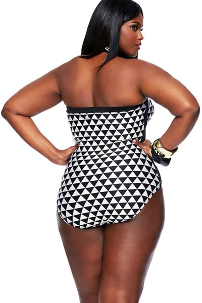 Black-White-Graphic-Print-Bandeau-1-PC-Plus-Size-Swimwear-LC41773-3