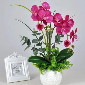 

Floral artificial flower decoration bountyless phalaenopsis flower set for living room dining table