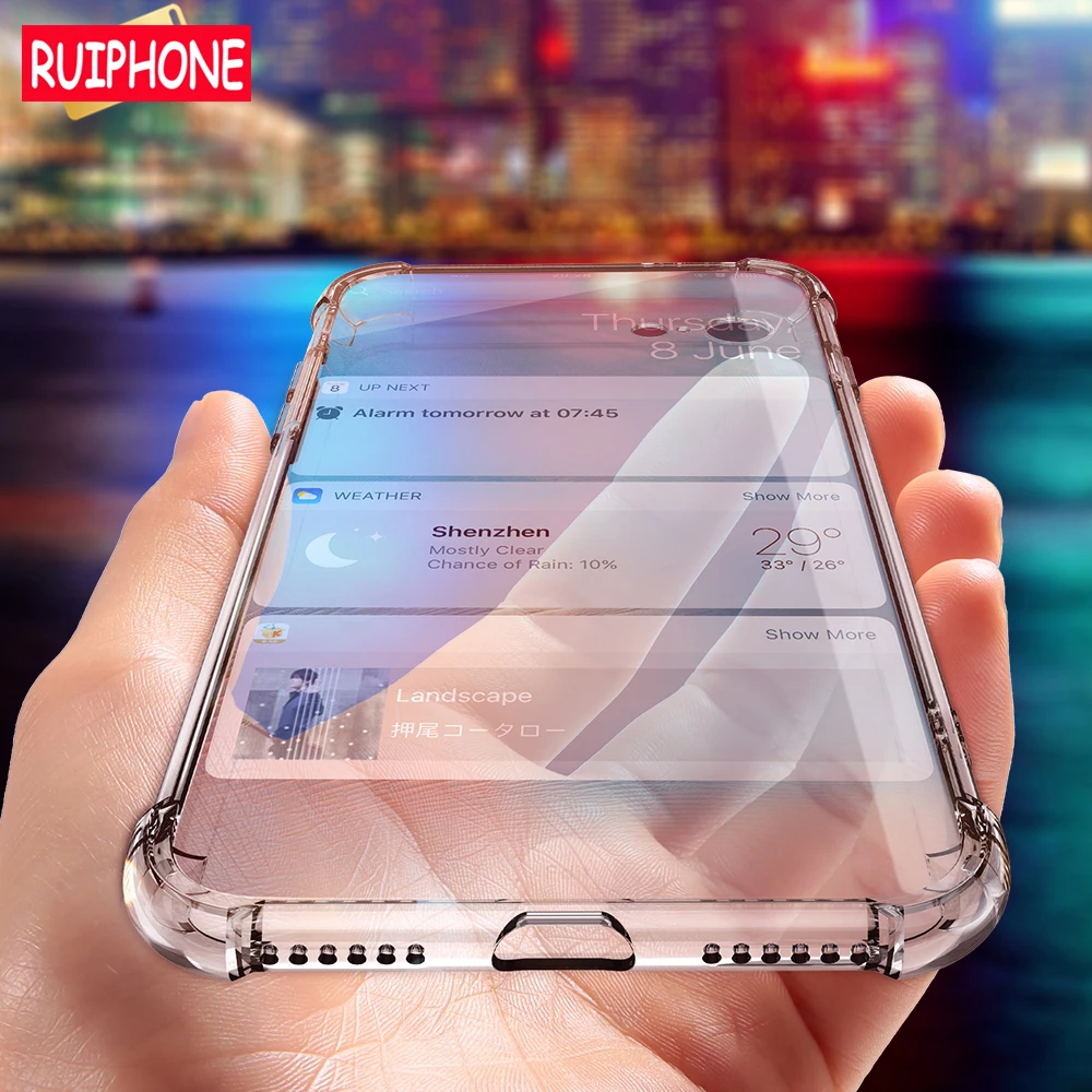 Чехол RUIPHONE для iPhone X 6 7 8 Plus чехол телефона XS Max XR 5S 5 SE прозрачные противоударные