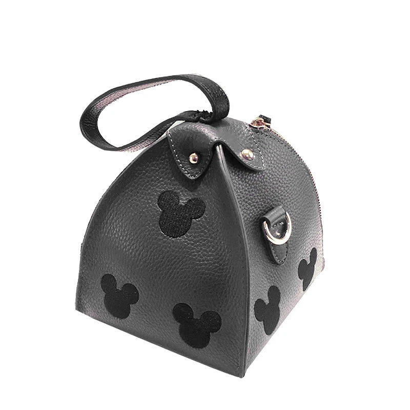 Cute Mini Wristlet Bag Ladies Trendy Casual Bucket Bag Women Lovely Mickey Classy PU Leather Bag