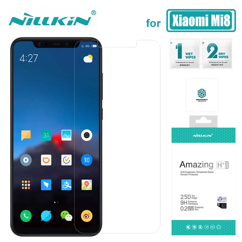Nillkin Xiaomi Mi 9 Mi9 Mi8 Mi 8 Glass H+ Pro Tempered Glass Screen Protector Xiaomi Mi 9 Mi5 Mi 6 Mi6 Prime Mi8 SE Nilkin Glass