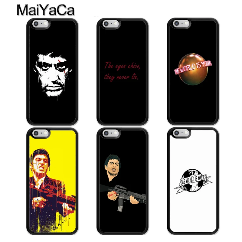 

MaiYaCa Scarface The World Is Yours Rubber Phone Case For iPhone 6 6S 7 8 Plus 5S SE Cases For iPhone X XS Max XR Coque Fundas