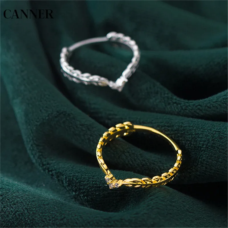 Canner 925 пробы серебряные кольца золотые в виде пшеницы для женщин символ мира