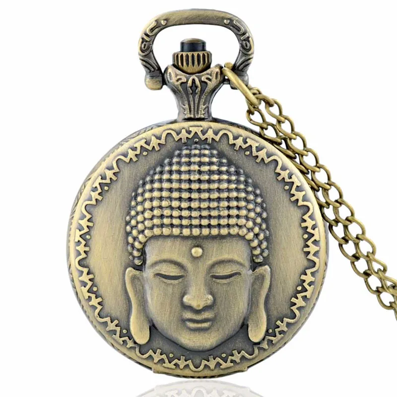 Retro Vintage Bronze Buddha Pocket & Fob Watches Men Watches with