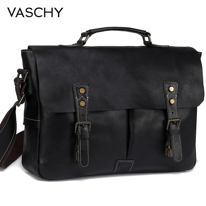 leather messenger briefcase