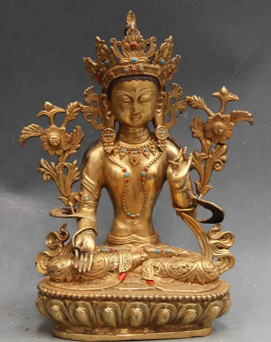 

shitou 001151 Chinese Buddhism copper bronze Bodhisattva White Tara Kwan-Yin Guan yin statue