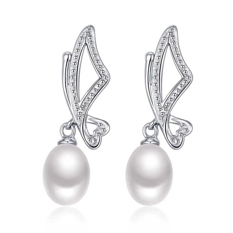 tz4090e 925 sterling silver earring pearl earring