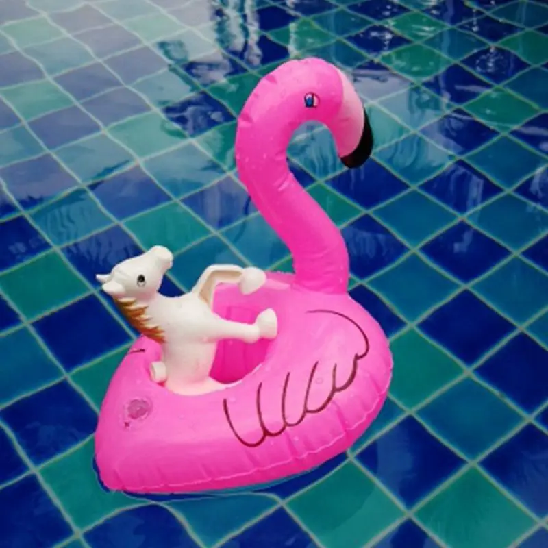 1 шт. мини милые забавные игрушки Фламинго Плавающий надувной держатель для напитков плавательный бассейн вечерние детские игрушки-поплавок ваши напитки в стиле