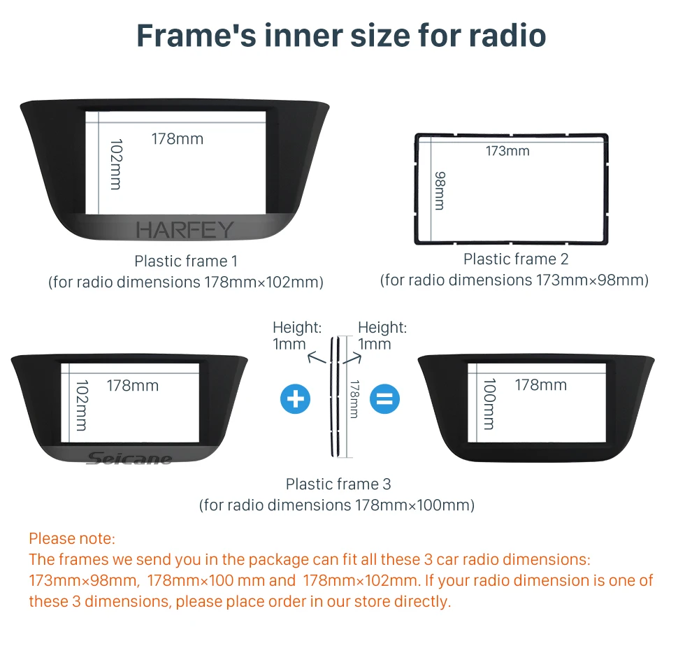 Harfey автомобильный стерео 2Din фасции крышка Авторадио ободок обшивка комплект для Ивеко Дейли+ OEM рамка в приборной панели монтажная панель