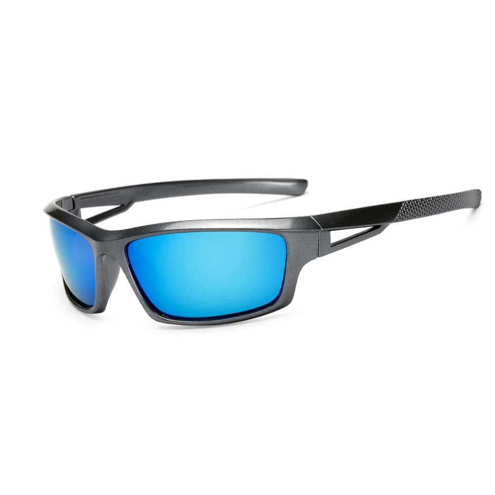 AIELBRO мужские и женские легкие поляризованные солнцезащитные очки для велоспорта, спортивные очки для рыбалки, альпинизма, пешего туризма, бега, лыжного спорта, велосипедные очки - Цвет: C04 Grey Blue Lens