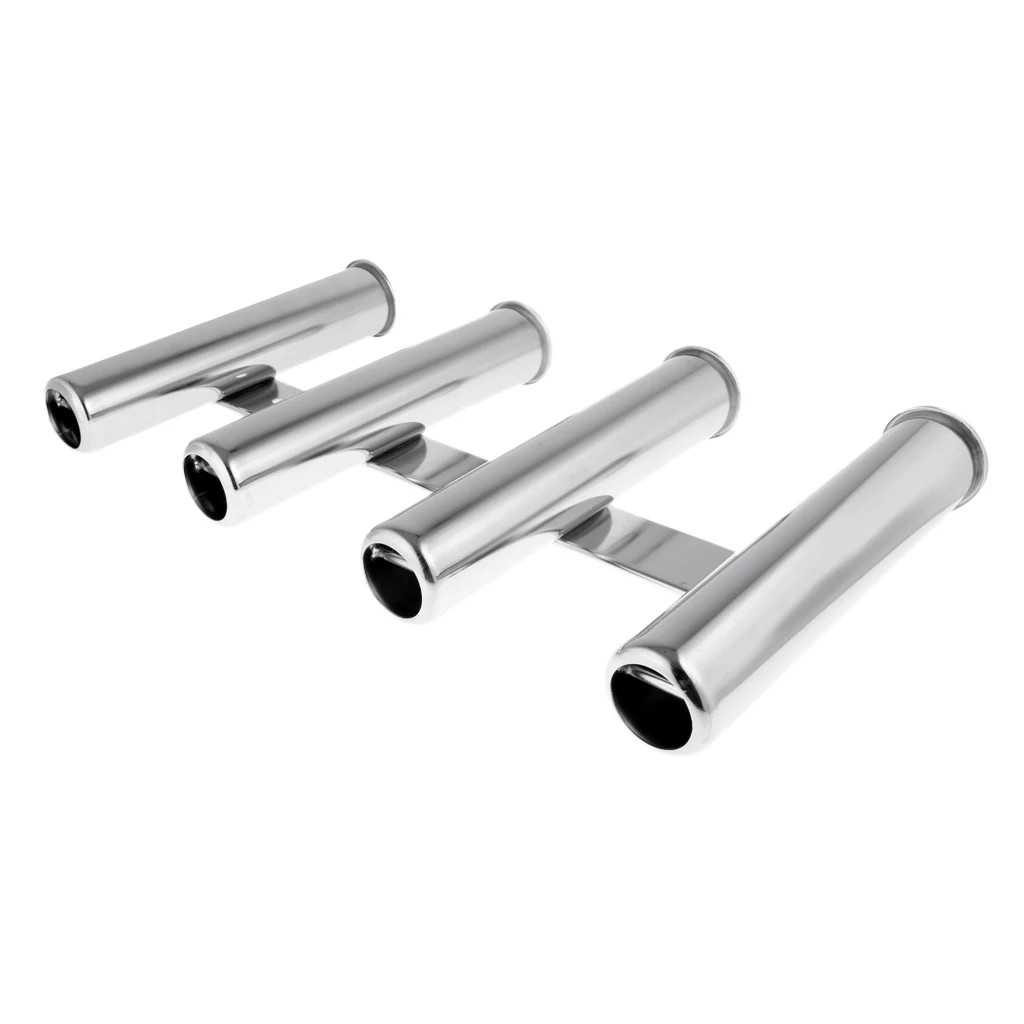 

4-Pole Bracket Fishing Rod Holder Rack Rest Wall/Deck Mounted for Boat Yacht