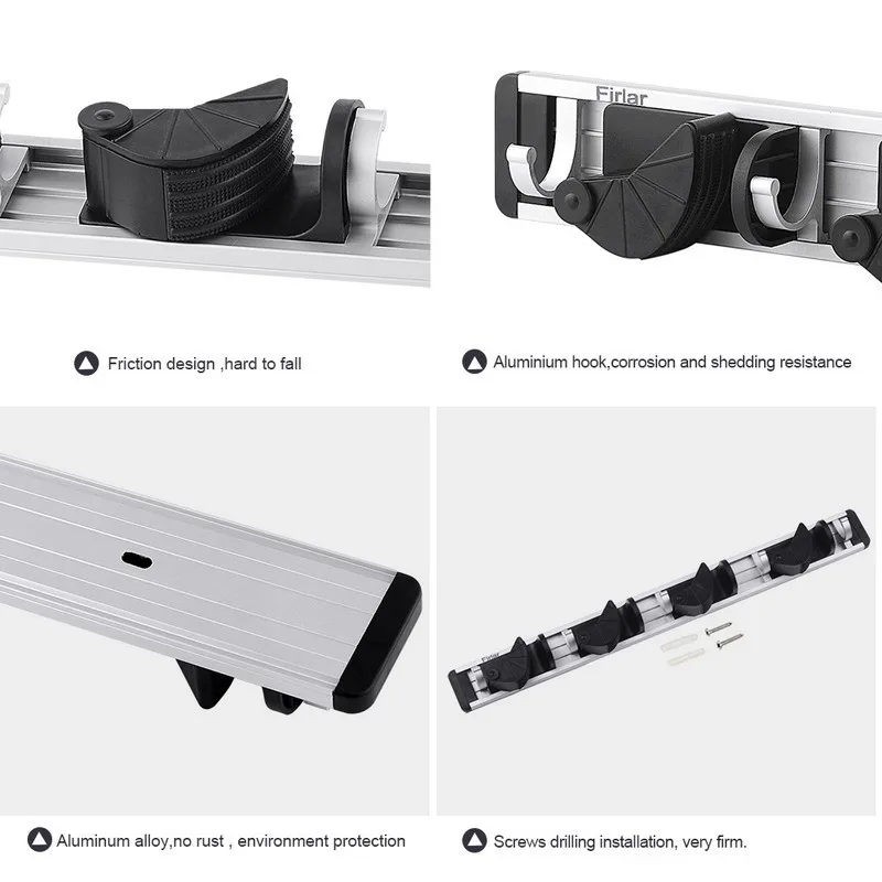 ABS пластик+ алюминиевый сплав Многофункциональный Швабра держатель Вешалка для дома кухня Гараж хранения метла Органайзер настенный крючок
