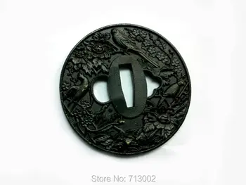 

Rare Fitting Iron TSUBA swallow For Japanese Samurai Sword Accessory Katana
