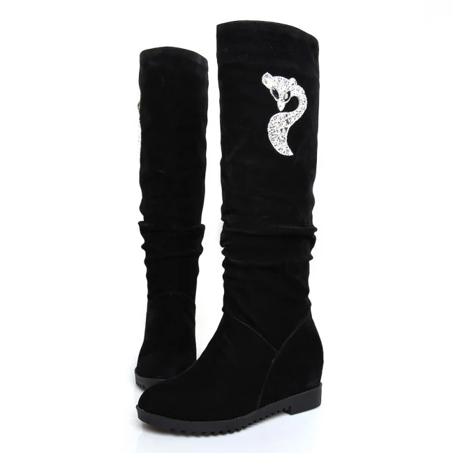 

Free shipping 2017 Women'sFlat Knee-High Boots Shoes women sexy motorcycle Knight Boots Winter boots for women