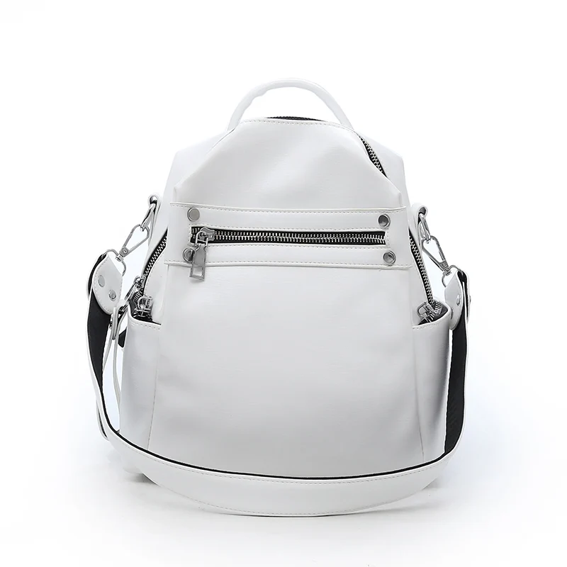 Высокое качество, женские рюкзаки из искусственной кожи, известный бренд, большой объем, женские рюкзаки, модные рюкзаки для подростков, рюкзак для девочек - Цвет: White