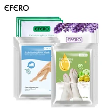 EFERO/детская маска для ног; пилинг; маска для ног; отшелушивающие носки для ухода за ногами; для педикюра; для удаления омертвевшей кожи; кутикулы на пятке; 12 пар = 24 шт