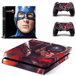 Мстители Капитан америкая PS4 Консоль Дизайнер кожи для Игровые приставки 4 Системы с скины для PS4 DualShock Пульты ДУ для игровых приставок