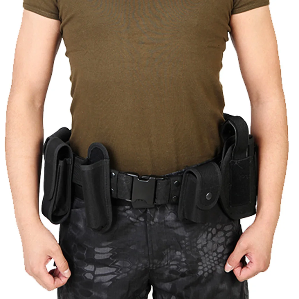 

1set Utility Military Tactical Waist Belt Bag Equipment Security Police Guard Radio Holster Flashlight Pouch