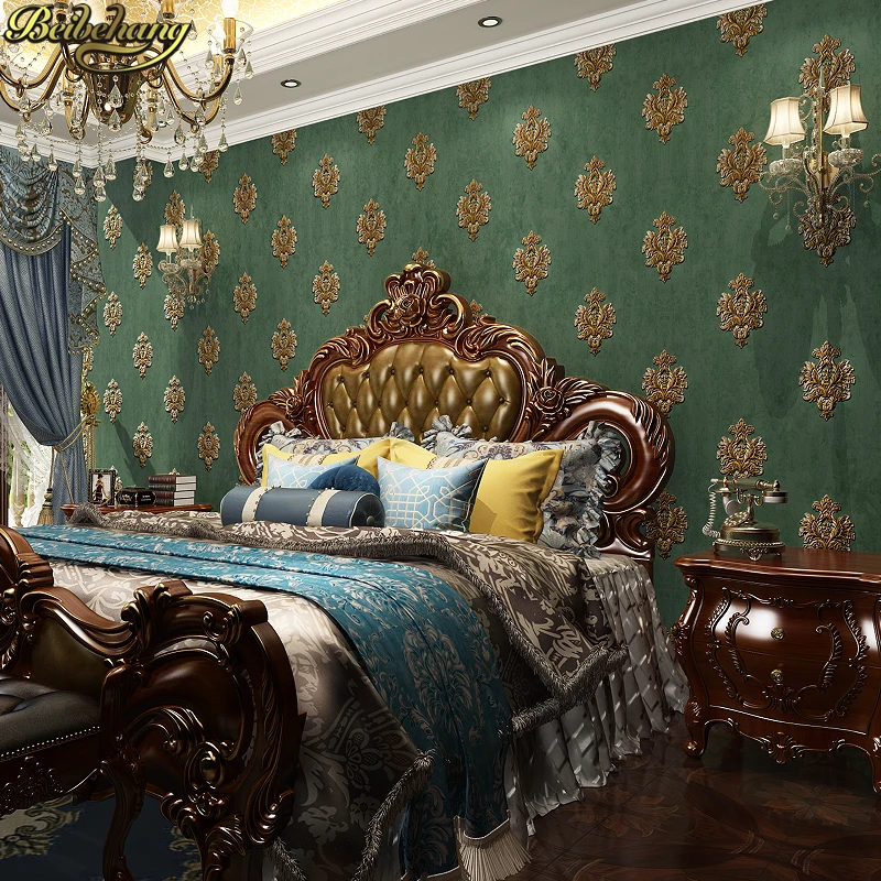 beibehang Luxury European wallpaper for living room TV background Damascus wall paper high-grade mottled wall papers home decor