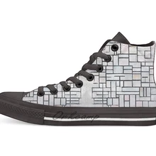 Piet Mondrian состав No. IV 1914 Повседневная Высокая парусиновая обувь кроссовки светильник прогулочная обувь