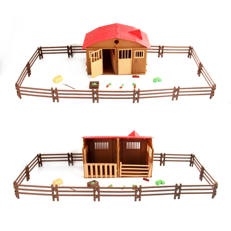 Simulation Play Model Farm House Model Children Play House Toy Poultry Animal Model Scene Model toy