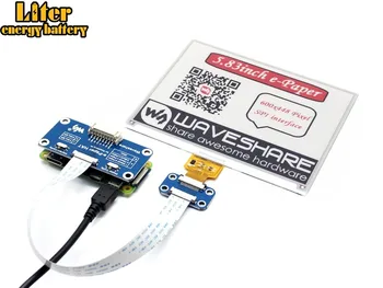 

Waveshare 600x448, 5.83inch E-Ink display HAT for Raspberry Pi, red/black/white three-color, SPI interface