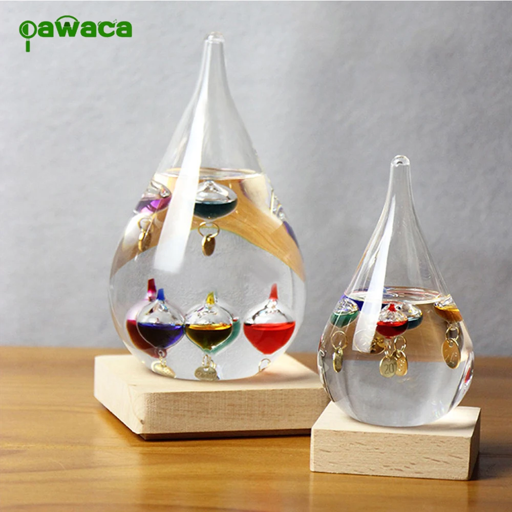 Galileo Weather Temperature Thermometer Floating Color Balls Glass