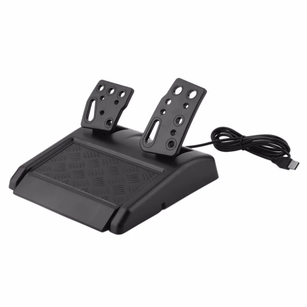  PC USB Gaming Car Steering Wheel 180 Degree Rotation Vibration Racing Steering Wheel With Pedals Fo