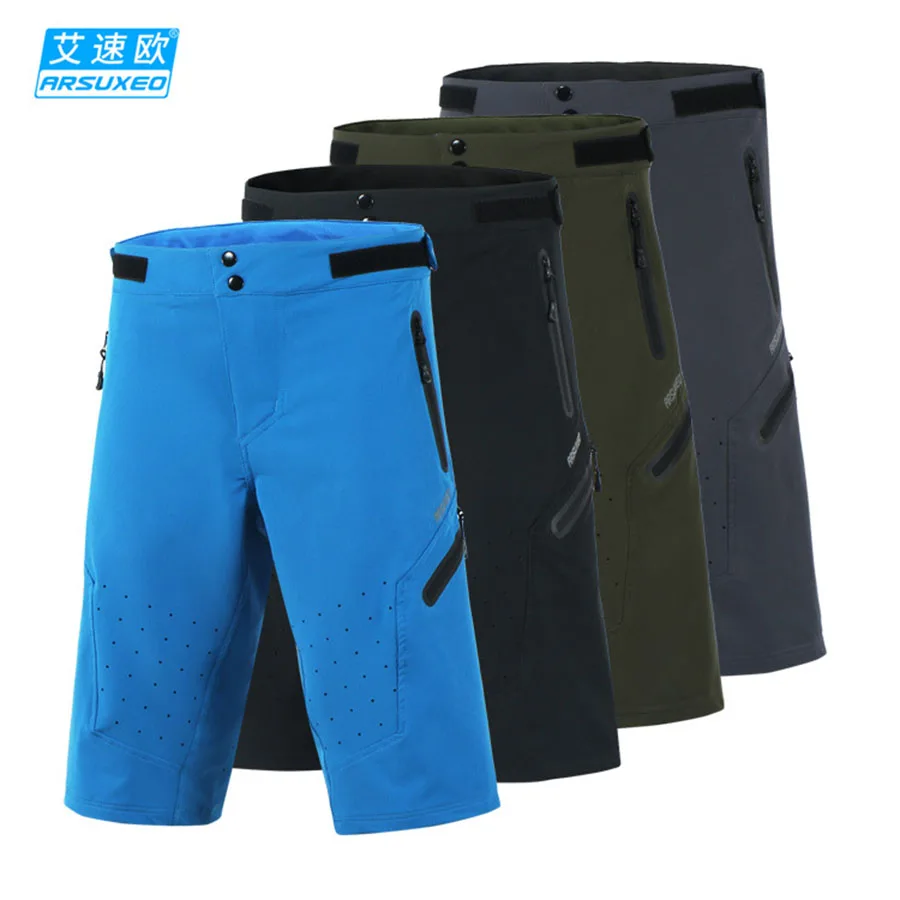 

ARSUXEO Men's Summer MTB Cycling Shorts Off-road Downhill DH BMX Mountain Bike Bicycle Shorts Outdoor Sports Running Short Pants