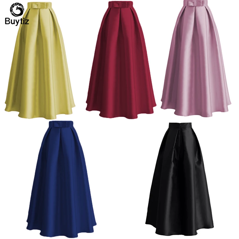 Buytiz модные мусульманские Женские повседневные макси длинные плиссированные розовые с высокой талией женские платья абайя мусульманская одежда турецкие юбки