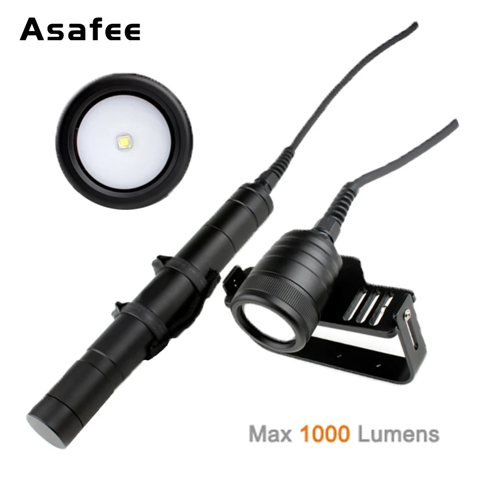 

DIV09V Canister Diving Flashlight Underwater Video Photography Fill Light Cree XM-L2 LED Mergulho Torch