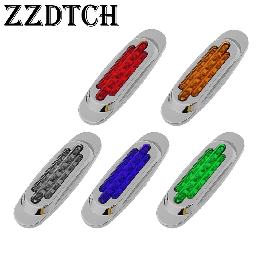 

ZZDTCH 10pcs 12V 16 Led Truck Side Marker Lights Vans Truck Trailer Bus
