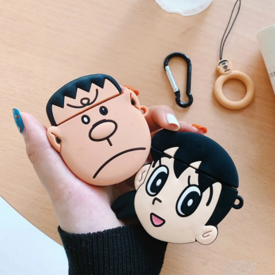 

Earphone Cases For AirPods Case 3D Cute Cat Girl Cartoon For Apple Air Pods Protect Cover For Earpods Earbuds Case Ring Strap