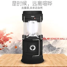 Открытый 18650 литиевая батарея солнечная зарядка аварийный Телескопический для кемпинга Фонари светодиодный Портативный Палатка лампа