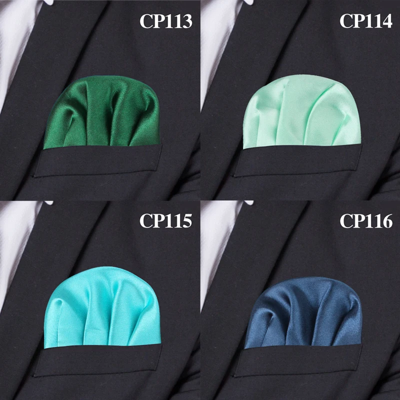 Модные однотонные шелковые атласные носовой платок карамельный цвет костюмы карман квадратный для мужчин бизнес груди полотенца