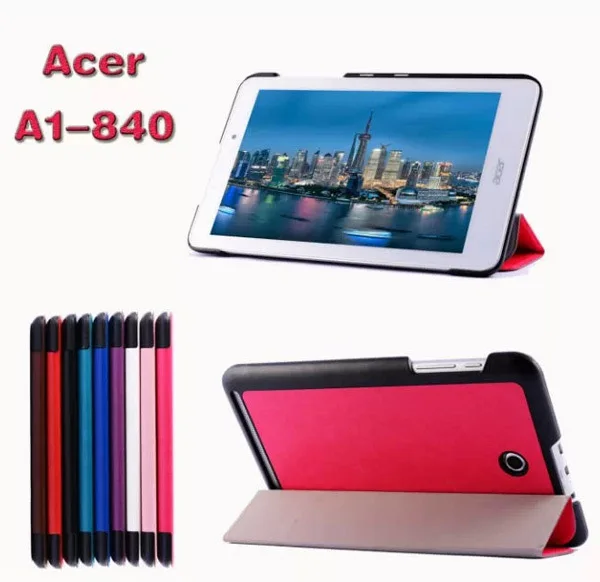

New Ultra Slim Custer Patterns Magnetic Folio Stand Leather Case Smart Cover For Acer Iconia Tab 8 A1-840 A1 840 A1-840-16PT 8