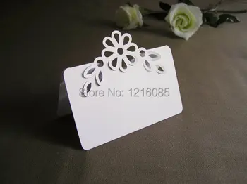 

Blank Wedding Place Escort Cards Tent Style 3D Flower and Leaves Pop-up Place Cards, Escort Card Rehearsal Dinner, Name Card