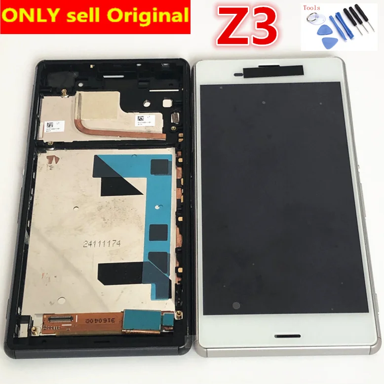 

5.2" Original LCD For SONY Xperia Z3 Display Touch Screen with Frame for SONY Xperia Z3 Dual Display LCD D6633 D6603 LCD frame
