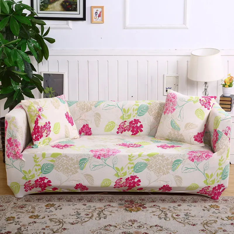 Эластичный чехол для дивана с цветочным принтом, Эластичный Защитный чехол для дивана, обтягивающий чехол, все включено, чехол для дивана, нескользящее полотенце для дивана