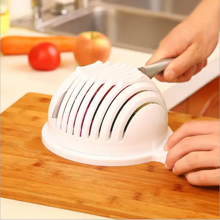 Salad Cutter Bowl Easy Salad Maker in 60 Seconds Kitchen Tools Fruit Vegetable Chopper Cutter