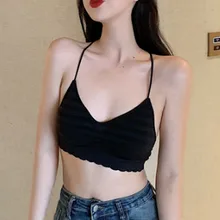 Пикантные Красота Back Crop Top бюстгальтер Для женщин завернутый груди дышащая кружева полосатый эластичный бюстгальтер нижнее белье с ремешками дамы белье