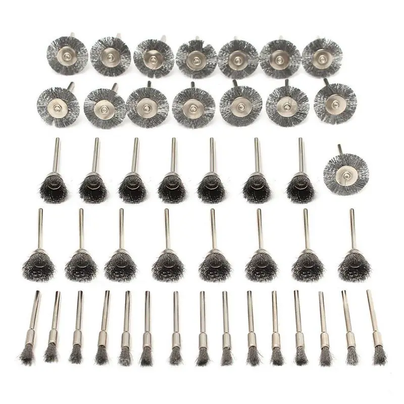 

45 PC Wire Brushes Set Steel Wheel Brushes Accessories for Dremel Rotary Tools